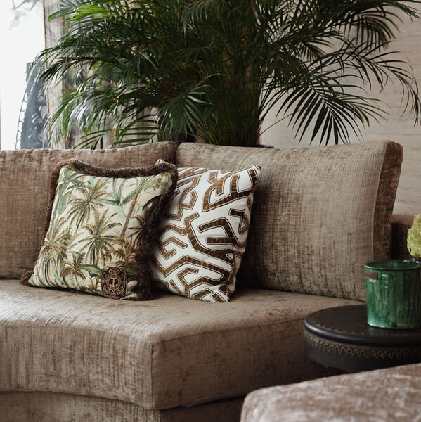 Arb kussen Tobacco 50x50 cm - Zinc textile