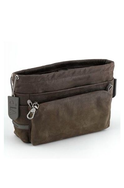 Bag in bag rundleer glossy taupe