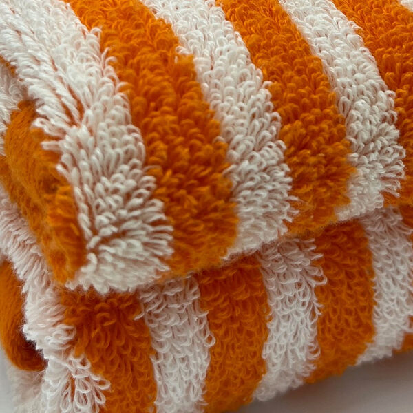 Biarritz handdoek 50x70 cm flame/white - set van 2