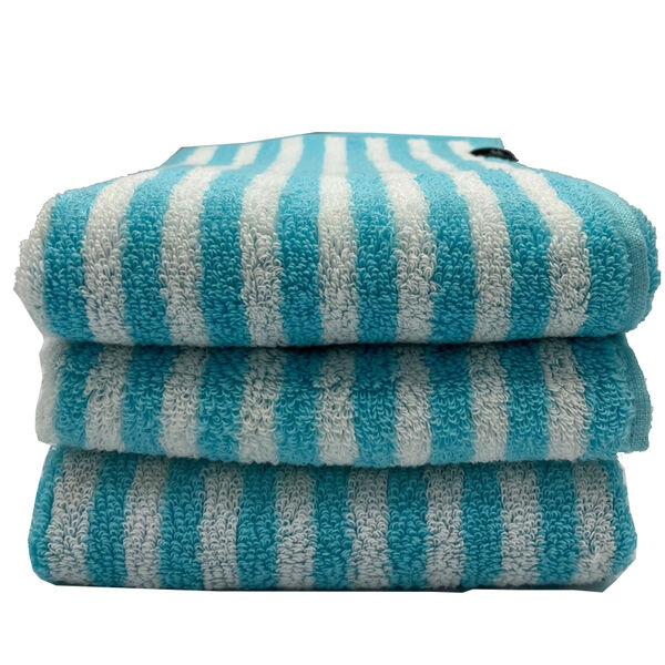 Biarritz handdoek 50x70 cm ocean/white - set van 3