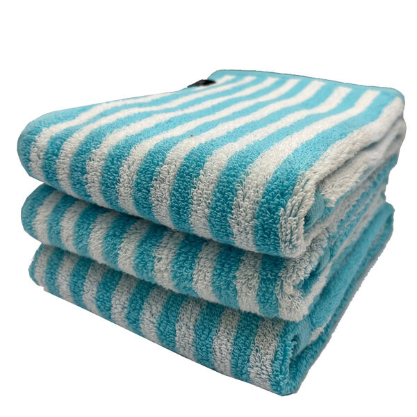 Biarritz handdoek 50x70 cm ocean/white - set van 3