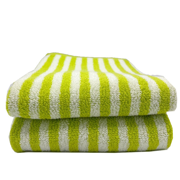 Biarritz handdoek 50x70 cm poison/white - set van 2