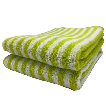 Biarritz handdoek 50x70 cm poison/white - set van 2