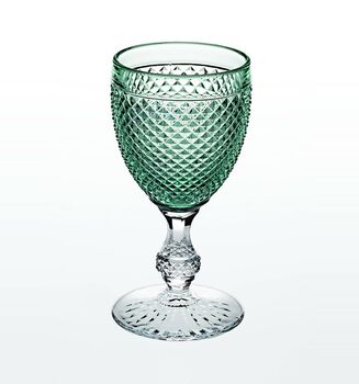 Bicos bicolor handmade glass- groen - -set van 2