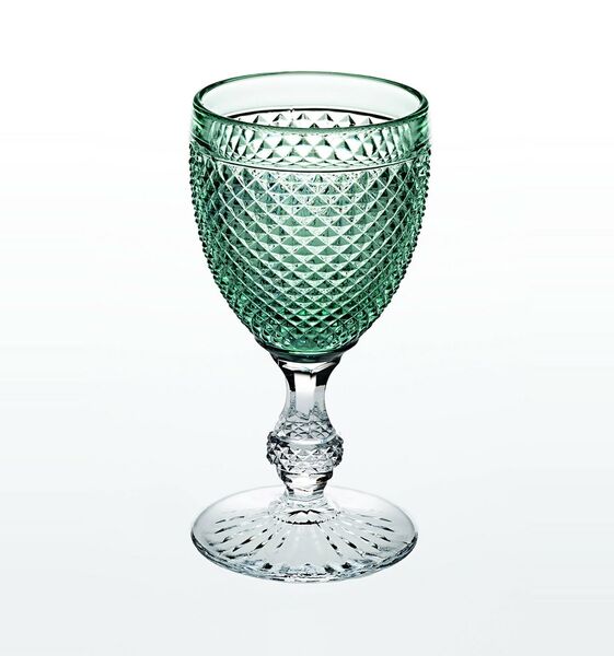 Bicos bicolor handmade glass- groen - -set van 2