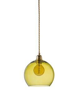 Bollamp glas olive 22 cm