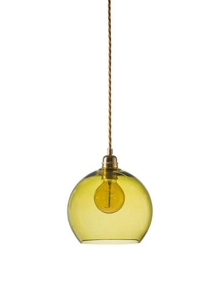 Bollamp glas olive 22 cm