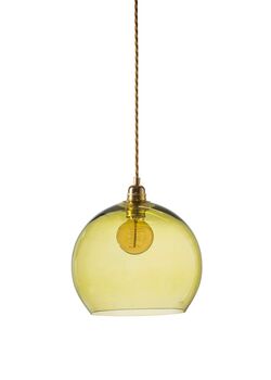 Bollamp glas olive 28 cm