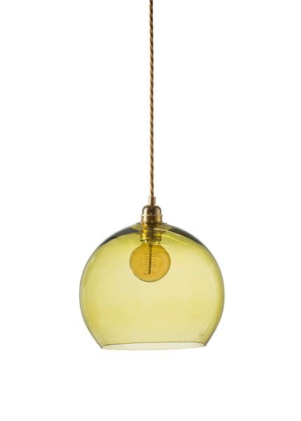 Bollamp glas olive 28 cm