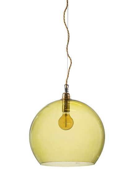 Bollamp glas olive 39 cm