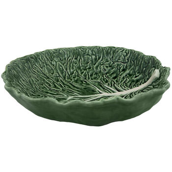 Bordallo Pinheiro saladeschaal laag - Koolblad - Groen - 40 cm 