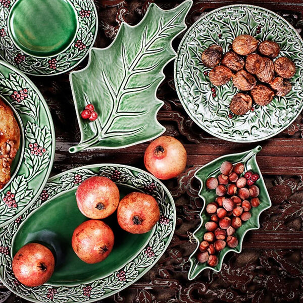 Bordallo Pinheiro Schaaltje - Holly - Groen - 27 cm 