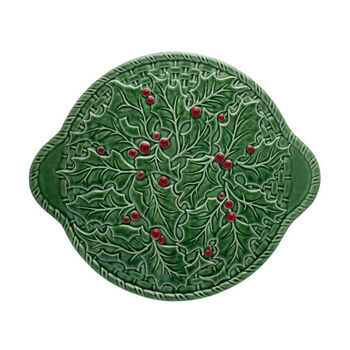 Bordallo Pinheiro Taartschaal - Holly - Groen 36 cm