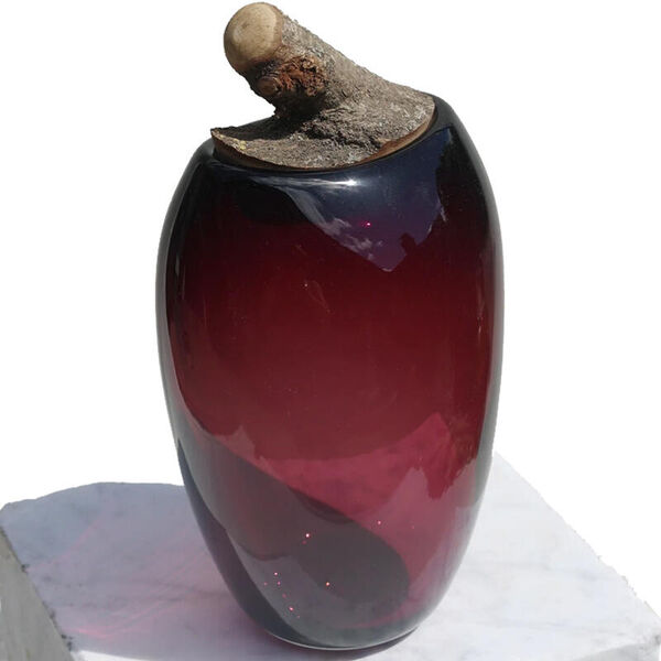 Branch Bowl purple - Sculptural glass