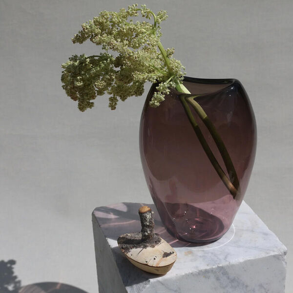 Branch Bowl purple - Sculptural glass
