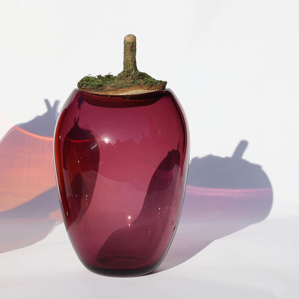 Branch Bowl purple - Sculptural glass