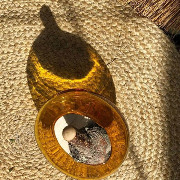 Branch Bowl smoke - Sculptural glass
