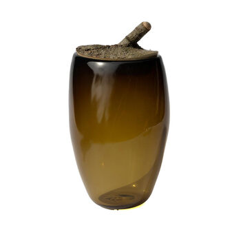 Branch Bowl smoke - Sculptural glass