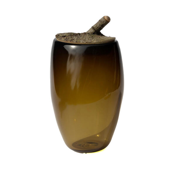 Branch Bowl smoke - Sculptural glass