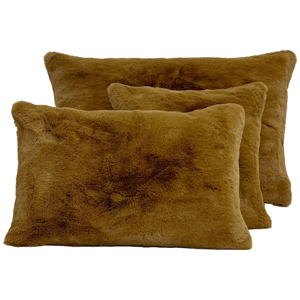 Chamonix kussen faux fur - gold - 40x60 cm