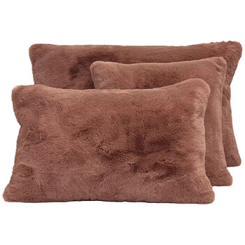 Chamonix kussen faux fur - mocaccino- 40x60 cm cm