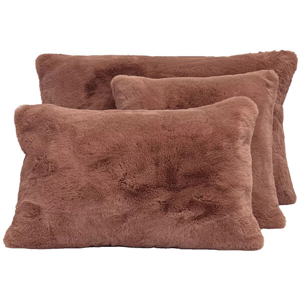 Chamonix kussen faux fur - mocaccino- 40x60 cm cm