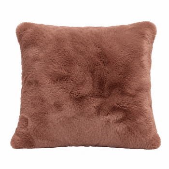 Chamonix kussen faux fur - mocaccino- 45x45 cm
