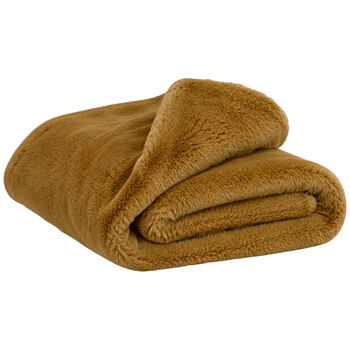 Chamonix plaid faux fur - gold - 150x200 cm