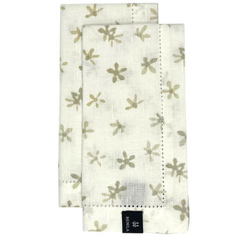 Corinne servet  white/pearl - set van 2