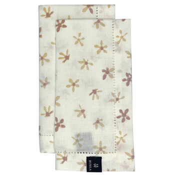 Corinne servet  white/rosewater- set van 2
