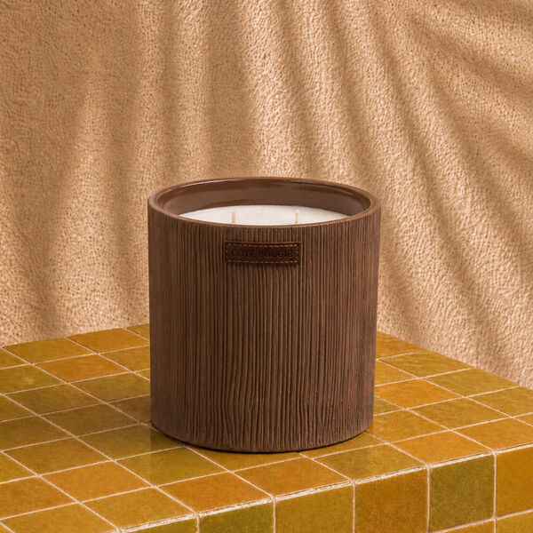 Côté Bougie geurkaars  Striee Grise - Oud/Santal