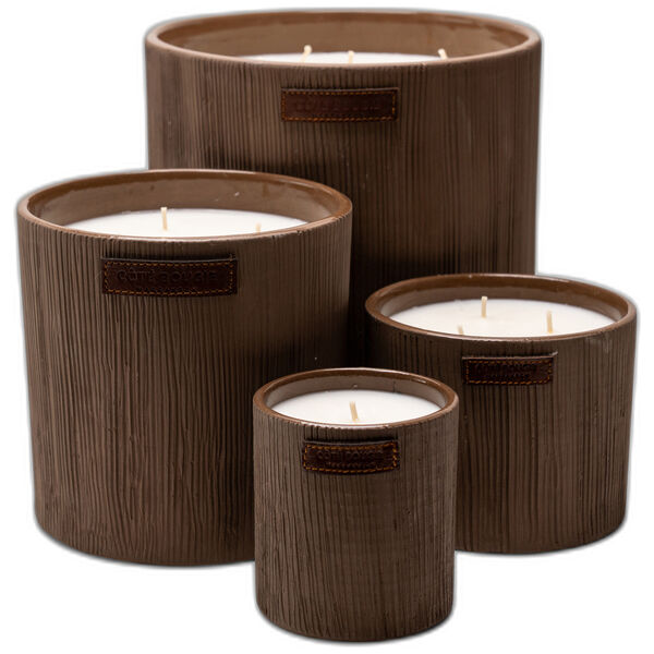 Côté Bougie geurkaars  Striee Grise - Oud/Santal
