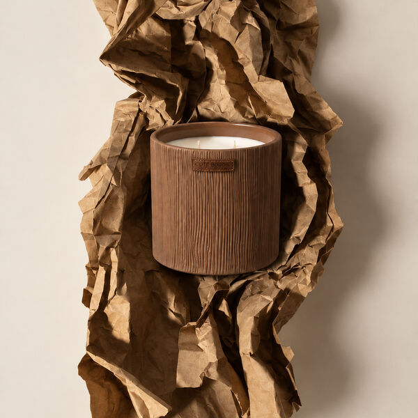 Côté Bougie geurkaars  Striee Grise - Oud/Santal