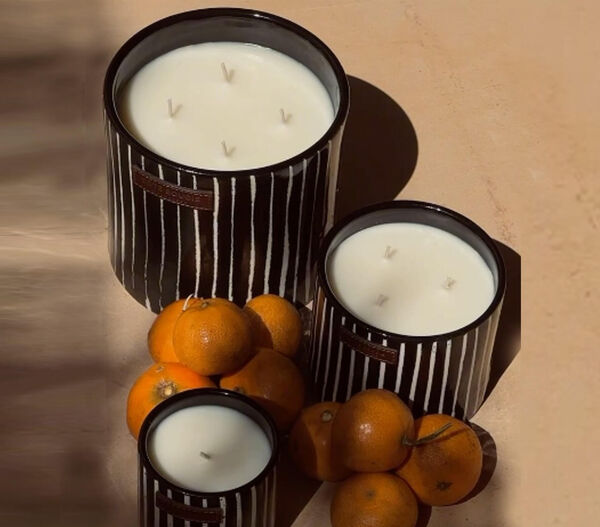 Côté Bougie geurkaars Zebre - Mandarine/majorelle