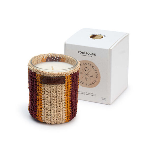 Côté Bougie Raphia rim geurkaars Dattes-small