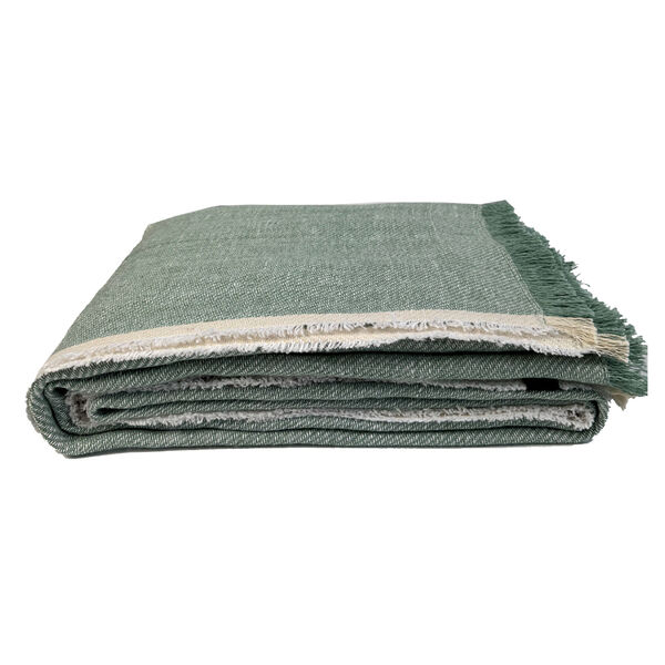 Cuba plaid linnen Celadon 135x190 cm