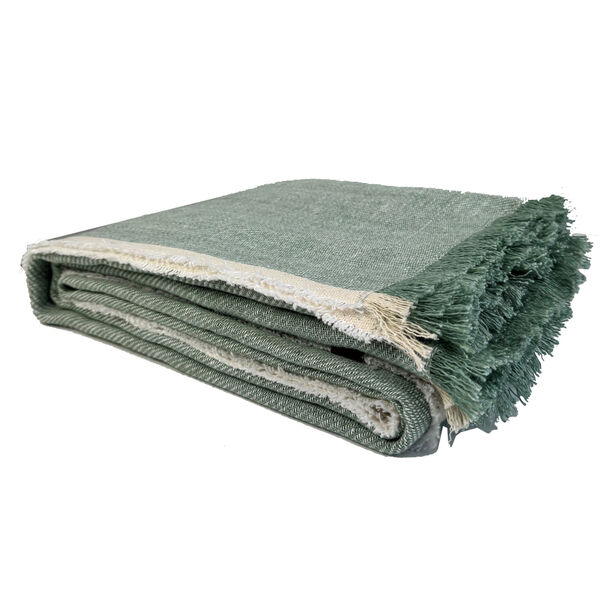 Cuba plaid linnen Celadon 135x190 cm