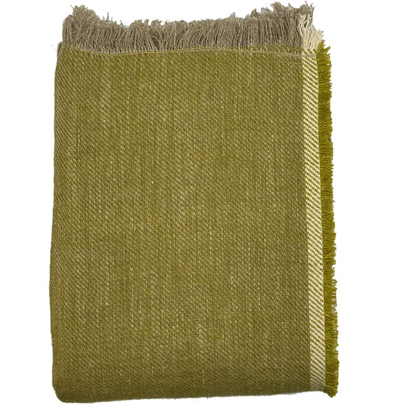 Cuba plaid linnen Citrus 135x190 cm