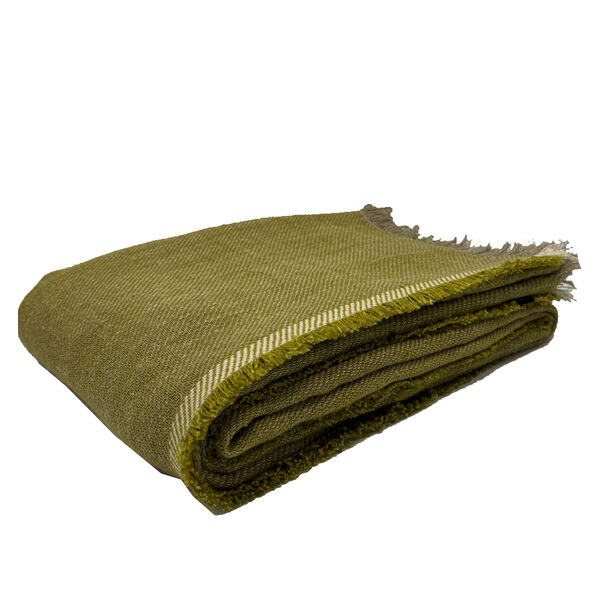 Cuba plaid linnen Citrus 135x190 cm