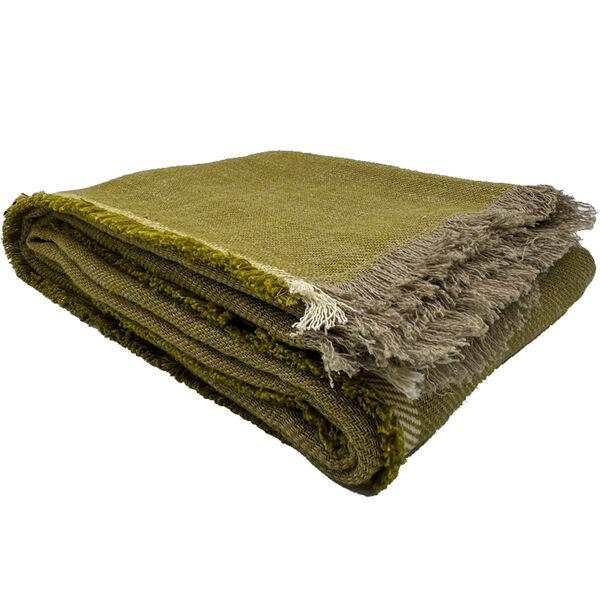 Cuba plaid linnen Citrus 135x190 cm