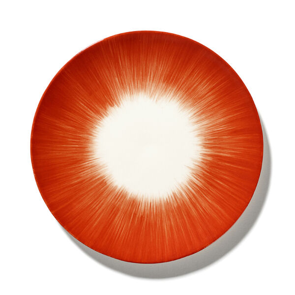 Dé Tableware by Ann Demeulemeester - Gebaksbord Variatie 5 - offwhite/red Ø17,5 