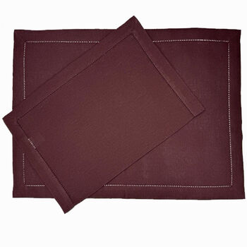 Ebba placemat aubergine  - set van 2