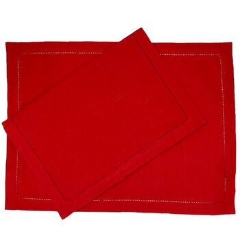 Ebba placemat red, set van 2