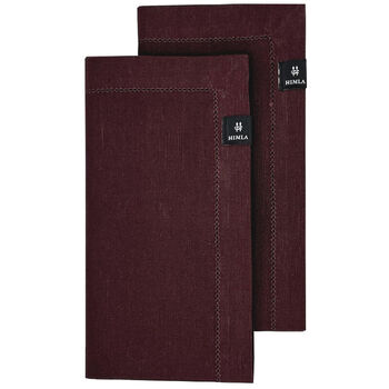 Ebba servet aubergine set van 2