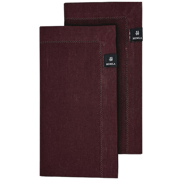 Ebba servet aubergine set van 2