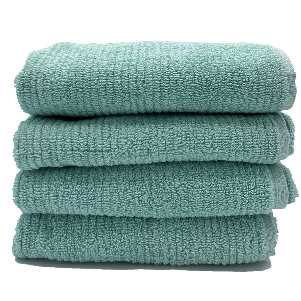Ella handdoek aqua 70x50 cm - set van 4