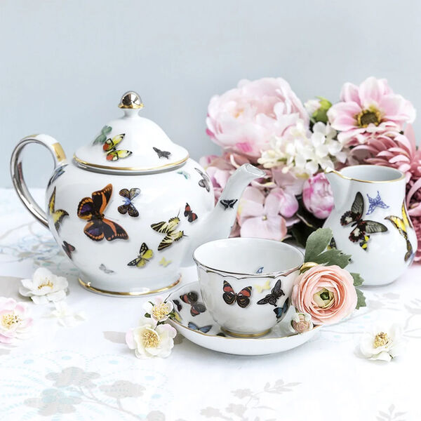 Espresso/koffiekop en -schotel Butterfly Parade - by Christian Lacroix