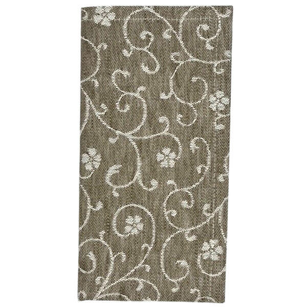 Flora servet walnut set van 2