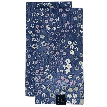 Florence  servet  indigo - set van 2