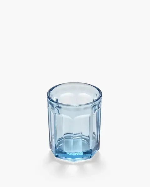Glas  fish &amp; fish M blauw - set van 4